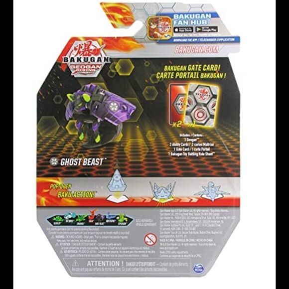New Bakugan Geogan Rising Ghost Beast w/ Gate Card Viloch Combiner #3 - Picture 3 of 3